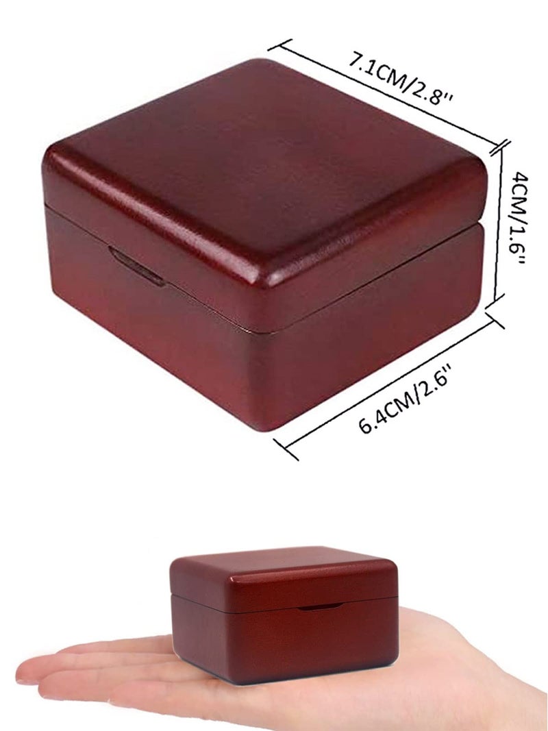 Sinzyo Music Box Vintage Wood Carved Mechanism Musical Boxs Gift For Birthday Valentine's Day Christmas Day(Here Comes The Sun -Wine Red Box) - Image 5